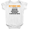 October Girl Hated By Many Baby Onesie