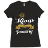 kings are born in january Ladies Fitted T-Shirt