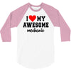 i love my awesome mechanic 3/4 Sleeve Shirt
