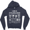 I Am A Cycling Man white letter Zipper Hoodie