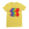Goku Rainbow Ladies Fitted T-Shirt