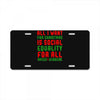 all i want for christmas License Plate