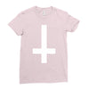 wasted youth inverted cross indie geek swag funny Ladies Fitted T-Shirt
