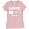 sarcastic comment loading please wait funny cool humour Ladies Fitted T-Shirt