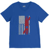 kayak american flag V-Neck Tee