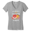 fight for the things you love pizza donuts Women's V-Neck T-Shirt