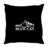 blue cat records Throw Pillow