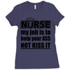 nurse my job is to help your ass not kiss it Ladies Fitted T-Shirt