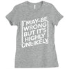 i may be wrong but it's highly unlikely Ladies Fitted T-Shirt