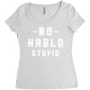 No Hablo Stupid Women's Triblend Scoop T-shirt