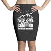 Camper Couple Girl White Pencil Skirts