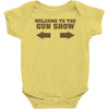 welcome to the gun show ron burdundy anchorman inspired gift funny Baby Onesie
