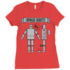 onward robots! &ndash; by chris ware Ladies Fitted T-Shirt