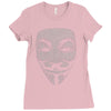 v for vendetta mask guy fawkes cool girls womens cotton t shirt dw01 Ladies Fitted T-Shirt