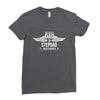 i have two titles dad and stepdad Ladies Fitted T-Shirt
