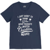 drink wine &amp; watch christmas movies V-Neck Tee