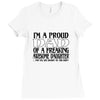 i'm a proud dad of a freaking awesome daughter Ladies Fitted T-Shirt