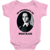 on wednesdays we wear black Baby Bodysuit