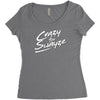 crazy for swayze Women's Triblend Scoop T-shirt
