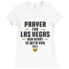 Prayer for Las Vegas, Our Heart Is With You 2017 Ladies Fitted T-Shirt