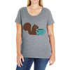 coffe squirrel Ladies Curvy T-Shirt
