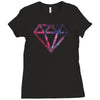 Galaxy diamond Ladies Fitted T-Shirt