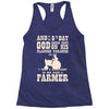 the 8th day god made farmers Racerback Tank