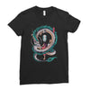 the girl and the dragon Ladies Fitted T-Shirt