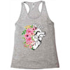 Heart And Flowers Racerback Tank