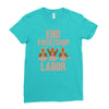 end sweetshop labor Ladies Fitted T-Shirt