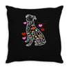 colorful boxer Throw Pillow