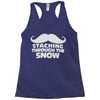 mustaching through snow Racerback Tank