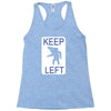 keep left shark Racerback Tank