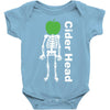 ciderhead cider drinking skeleton and apple Baby Onesie