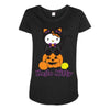 kitty halloween Maternity Scoop Neck T-shirt