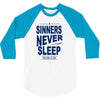 official t shirt mens you me at six sinners never sleep big all sizes 3/4 Sleeve Shirt