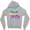 music is my drug Zipper Hoodie