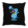 blue crocodile! Throw Pillow