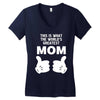 World' s Greatest Mom Looks Like Women's V-Neck T-Shirt