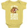 my neck my back my anxiety attack opossum guys tee Baby Bodysuit