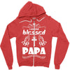 I Am One Blessed Papa Zipper Hoodie
