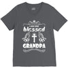 I Am One Blessed Grandpa V-Neck Tee