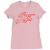 c'est la vie neon slogan Ladies Fitted T-Shirt