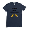 down with homework Ladies Fitted T-Shirt