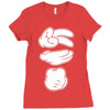 disney mens t shirt paper rock scissors mickey disneyland funny Ladies Fitted T-Shirt