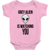 grey alien Baby Bodysuit