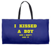 i kissed a boy Weekender Totes