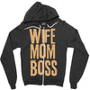 wife mom boss Zipper Hoodie