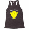 mr happy Racerback Tank