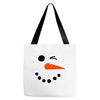 snowman face Tote Bags